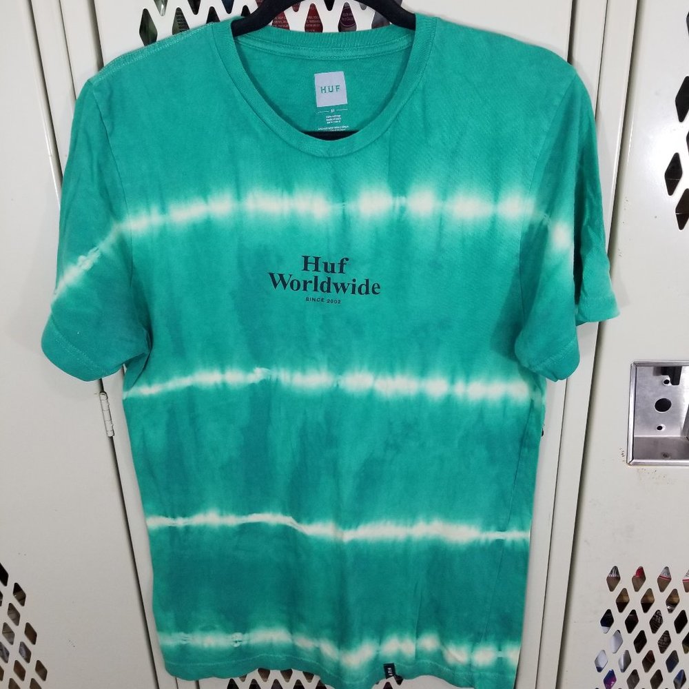 Huf Worldwide Horizontal Tie Dye Logo T-Shirt